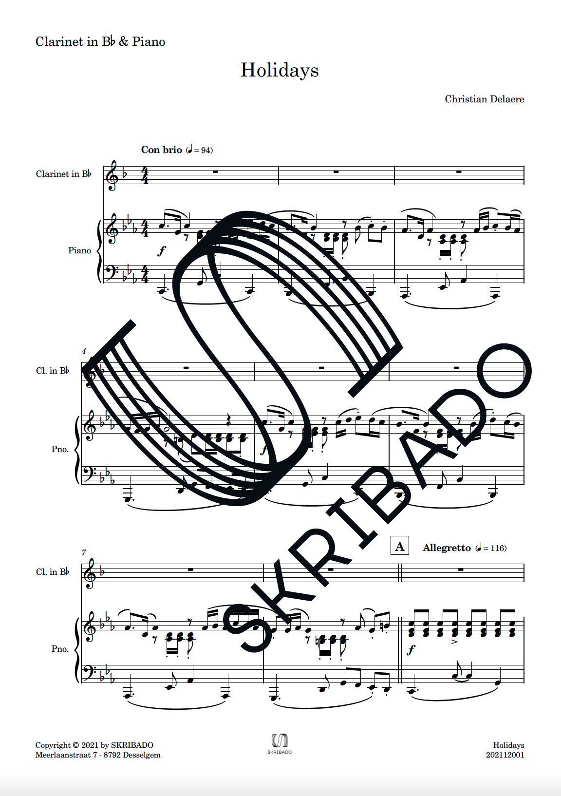 02 – Clarinet in Bb – Piano – Holidays_preview