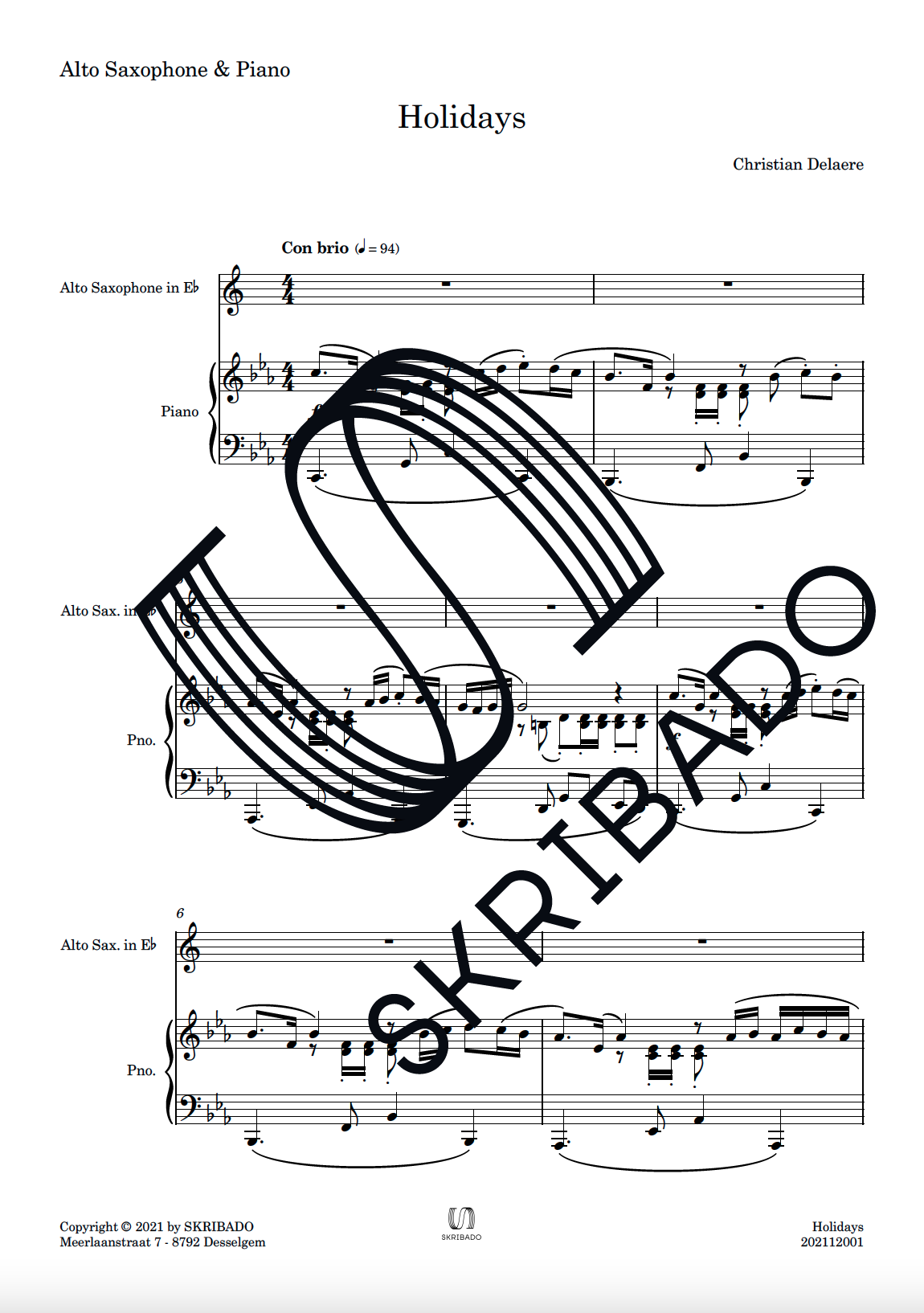 04 – Alto Saxophone – Piano – Holidays_preview