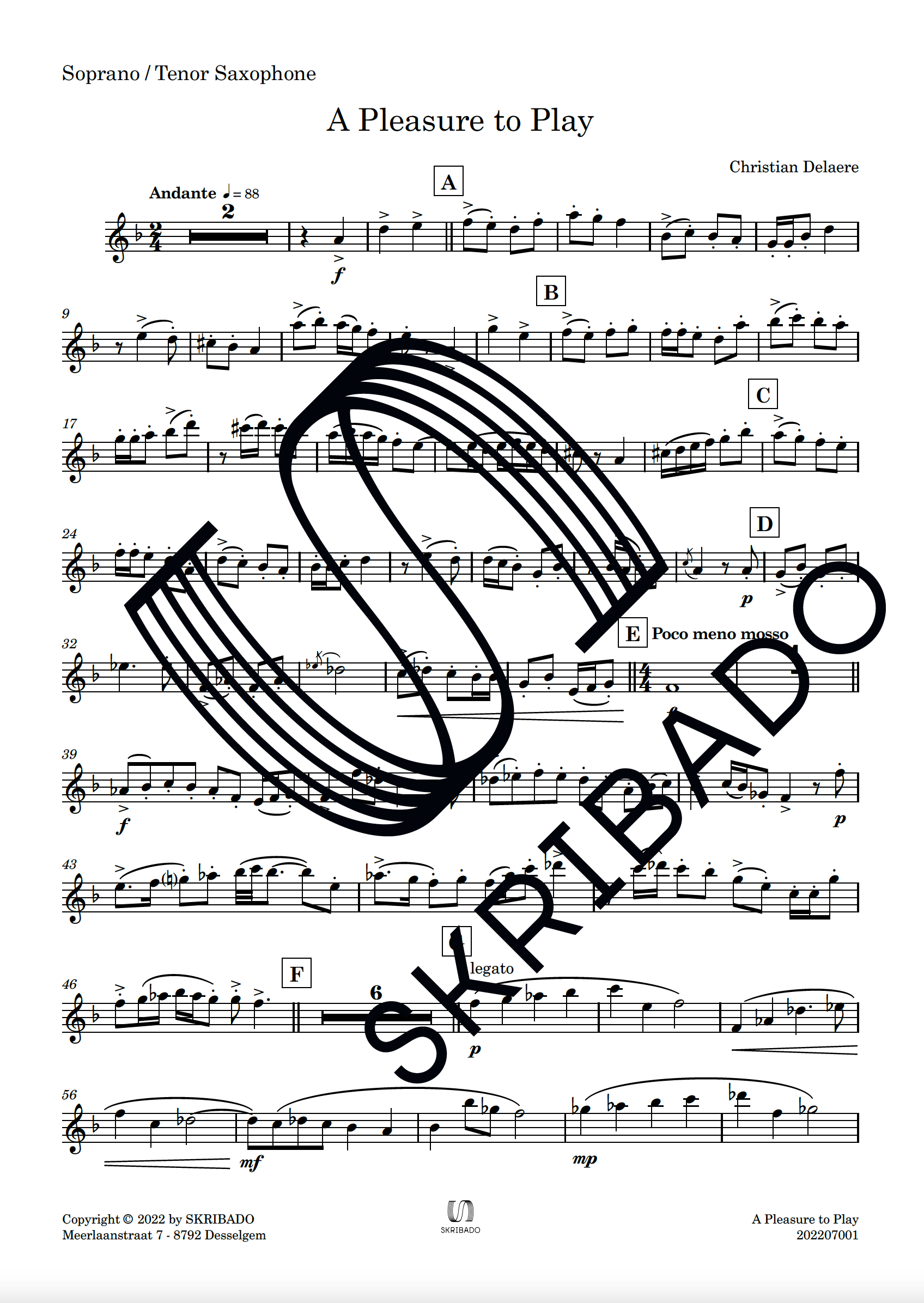 preview van 03 – Soprano – Tenor Saxophone – A Pleasure to Play