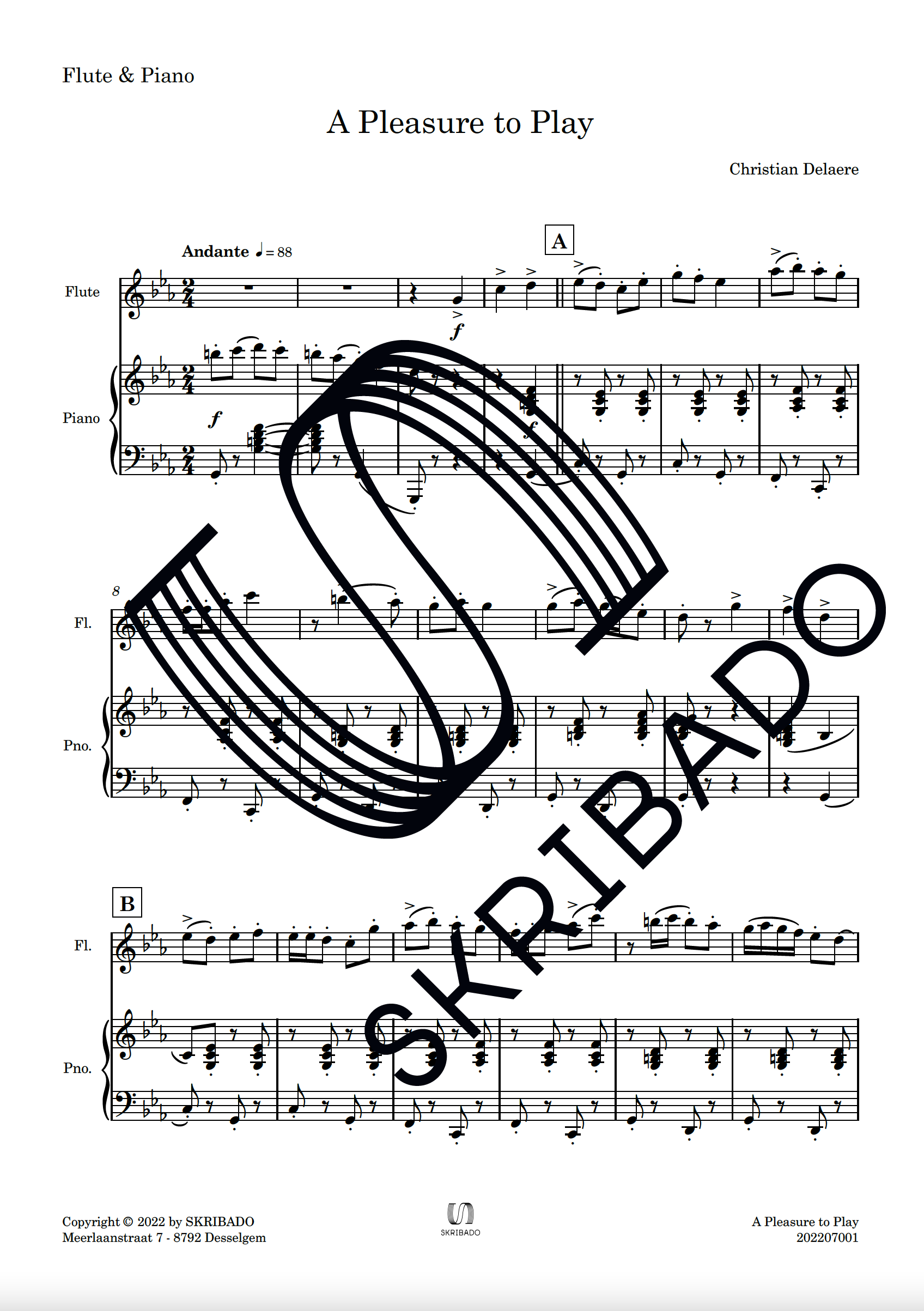 preview van 01 – Flute – Piano – A Pleasure to Play