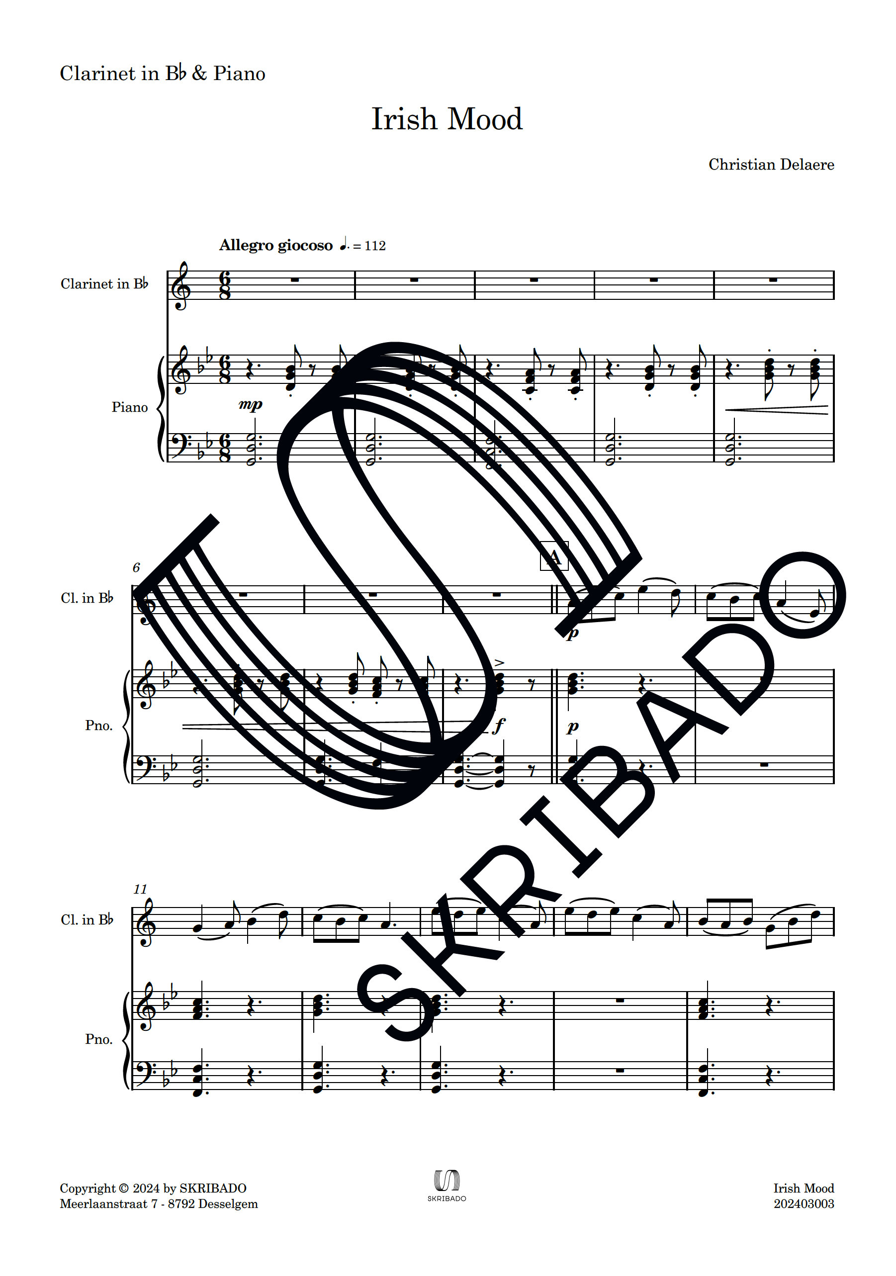 01 – Clarinet in Bb – Piano – Irish Mood_preview