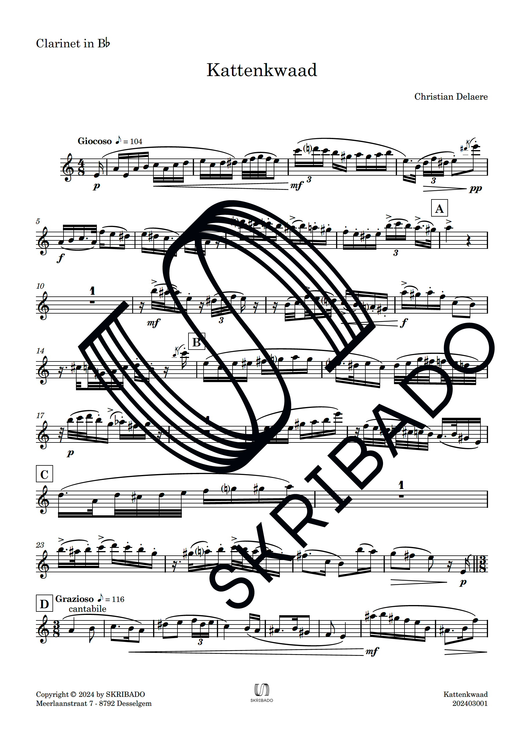 02 – Clarinet in Bb – Kattenkwaad_preview