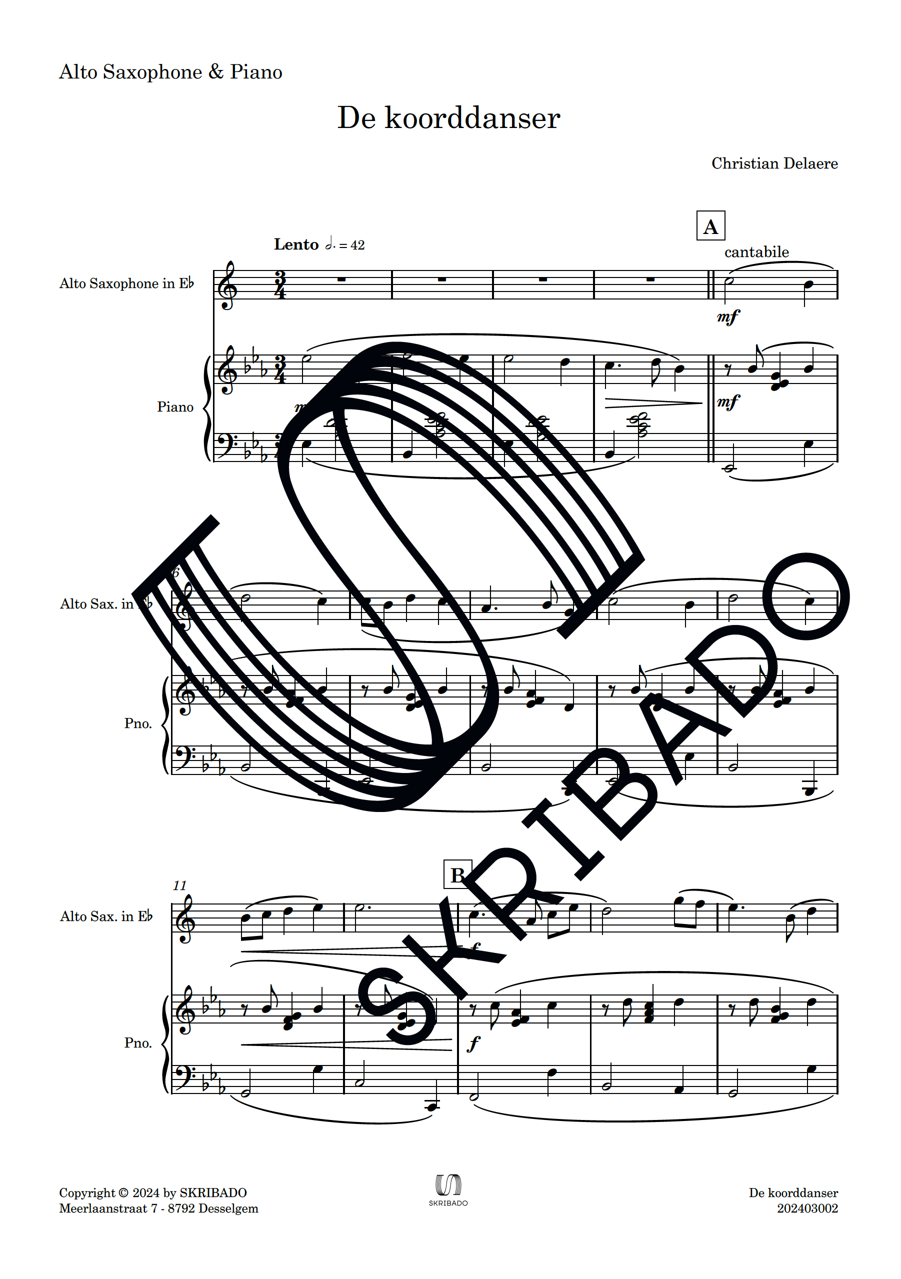 04 – Alto Saxophone – Piano – De koorddanser_preview